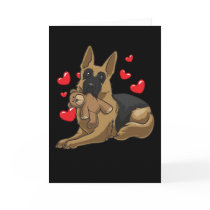 German Shepherd Dog with hearts Card German Shepherd Dog with hearts Card