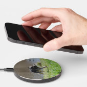 German Shepherd Dog with Stick, GSD Wireless Charger (Hand)