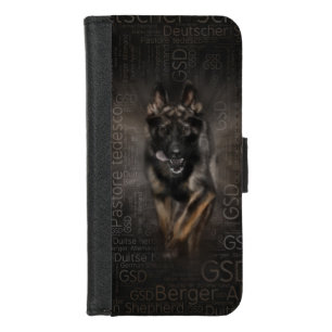 German Shepherd Dog - Working line Word Art iPhone 8/7 Wallet Case