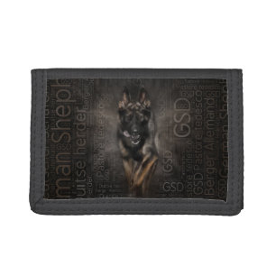 German Shepherd Dog - Working line Word Art Tri-fold Wallet