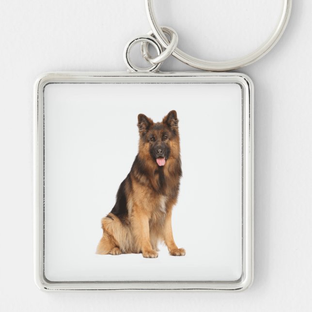 German Shepherd dog, wrap straight  design,  Keychain (Front)