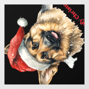 German Shepherd Dog Xmas Christmas Gift Ideas Woof Wall Decal