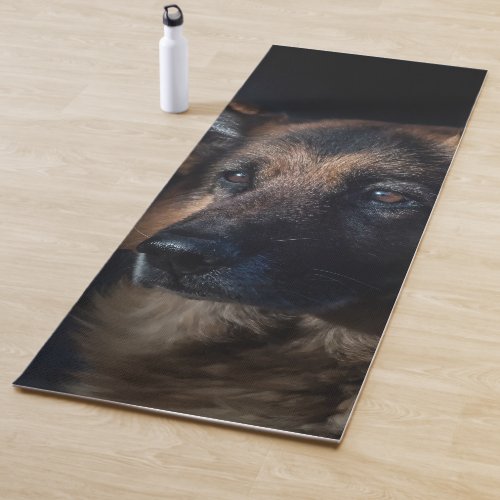 German shepherd dog yoga mat