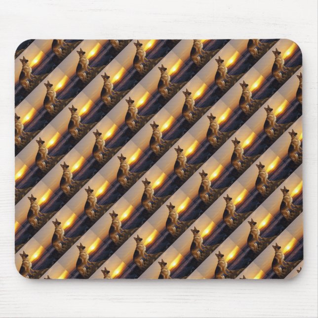 German shepherd dogs animal mouse pad (Front)