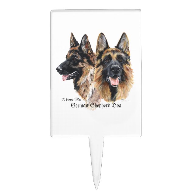 German Shepherd Dogs Cake Topper (Front)