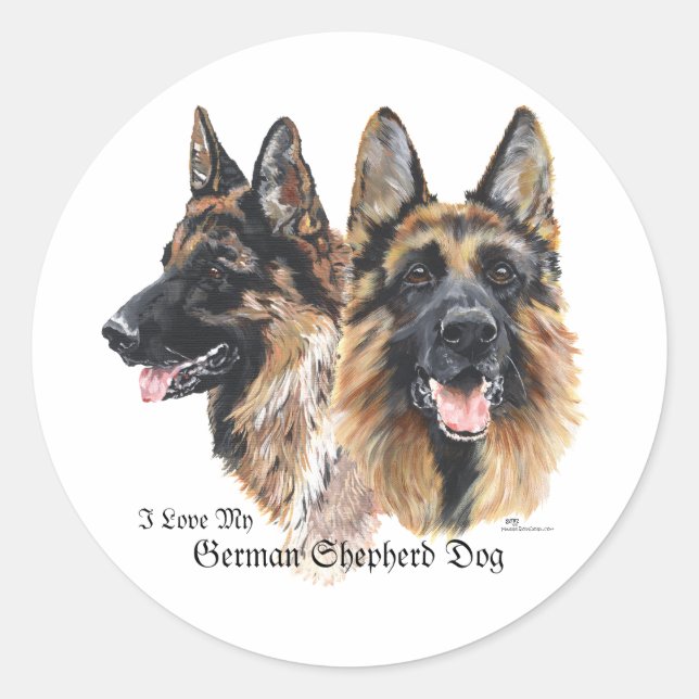 German Shepherd Dogs Classic Round Sticker (Front)