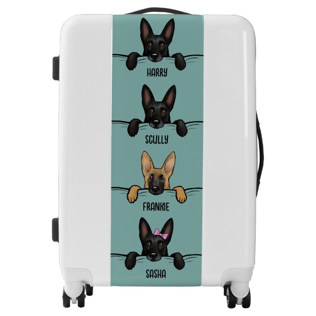 German Shepherd Dogs Cute Personalized Luggage (Front)