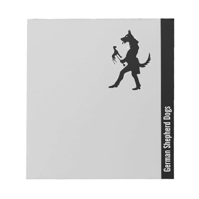 German Shepherd Dogs Notepad (Front)