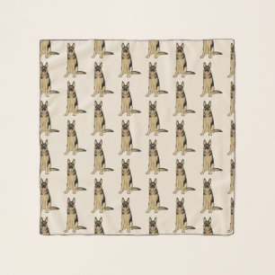 German Shepherd Dogs Pattern   Cool Canine Scarf