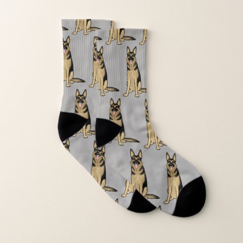 German Shepherd Dogs Pattern  Cool Canine Socks