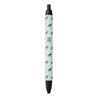 German Shepherd Dogs Pattern Monogrammed Pen