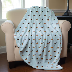German Shepherd Dogs Pattern Personalized Fleece Blanket