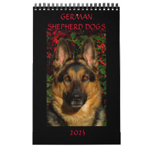 GERMAN SHEPHERD DOGS - Single Page Calendar