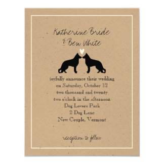 Dog Wedding Invitations Announcements Zazzle German Shepherd Dogs Wedding Invitation