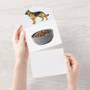 German Shepherd Double-Sided All In One Invitation