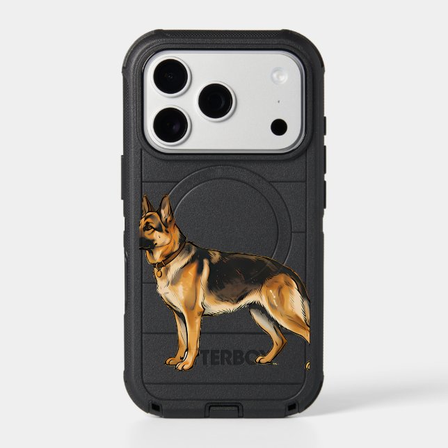 German Shepherd Double-Sided Throw Pillow Otterbox iPhone Case (Back)
