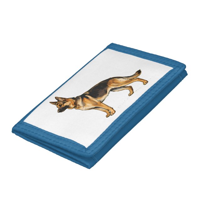 German Shepherd Double-Sided Throw Pillow Tri-fold Wallet (Bottom)