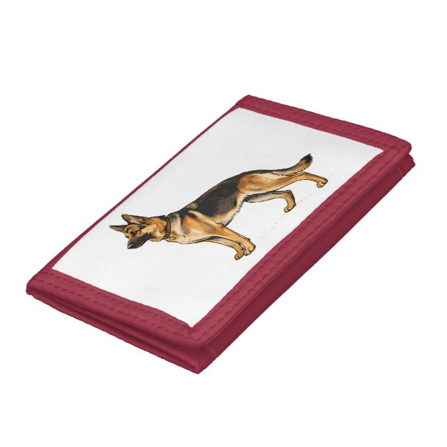 German Shepherd Double-Sided Throw Pillow Tri-fold Wallet (Bottom)