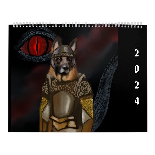 German Shepherd  Dragons  Dogs  Calendar