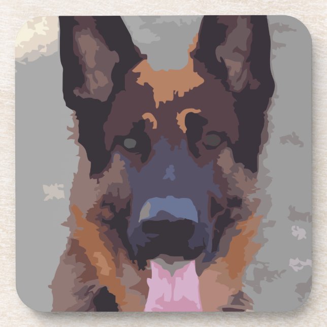 German shepherd drink coaster (Front)