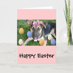 German Shepherd Easter Puppy Holiday Card