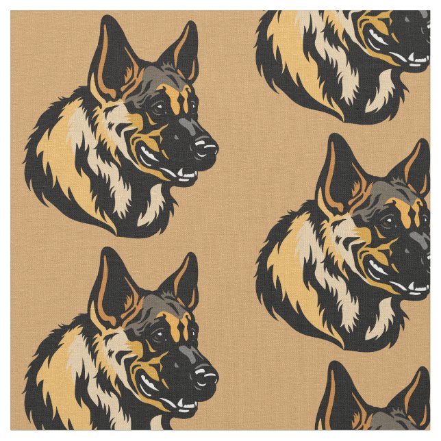 German Shepherd Fabric (Close Up)