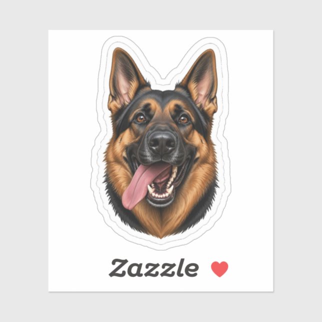 German Shepherd Face Sticker (Sheet)