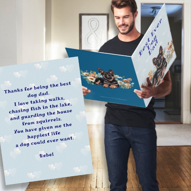 German Shepherd Fathers Day From the Dog Card (Creator Uploaded)