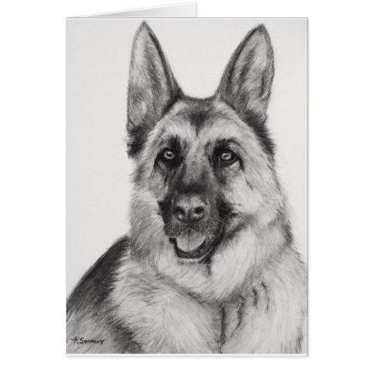 German Shepherd Fine Art Cards (Front)