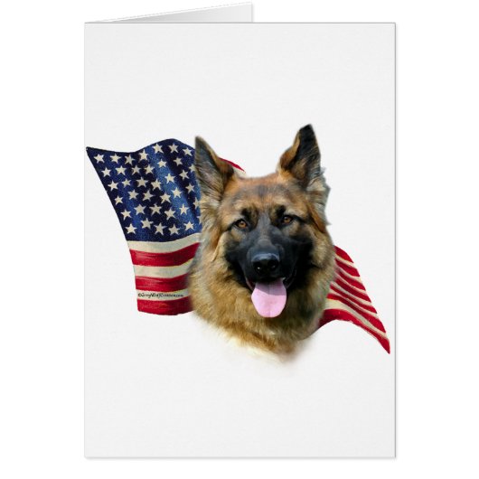 German Shepherd Flag Cards (Front)