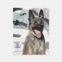 German Shepherd Fleece Blanket