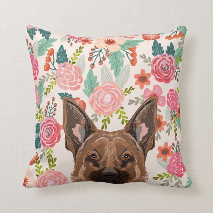 german shepherd christmas pillow