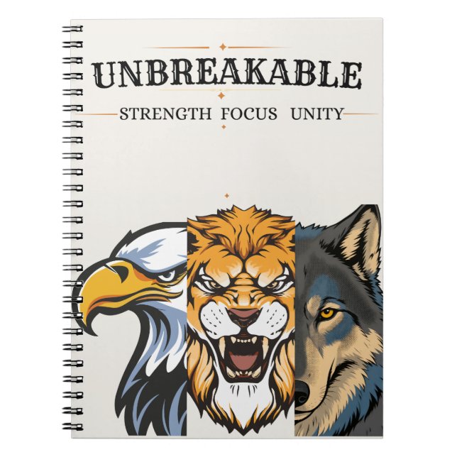 German Shepherd Focus Unity Inspirational Notebook (Front)