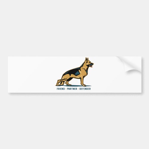 German Shepherd Friend Bumper Sticker