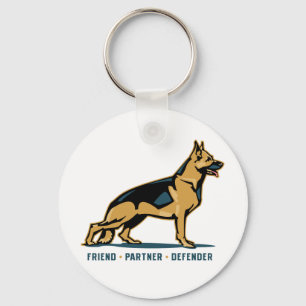 German Shepherd Friend Keychain