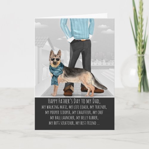 German Shepherd from the Dog Fathers Day Card