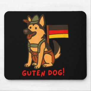 German Shepherd Funny Beer Festival Guten Dog Mouse Pad