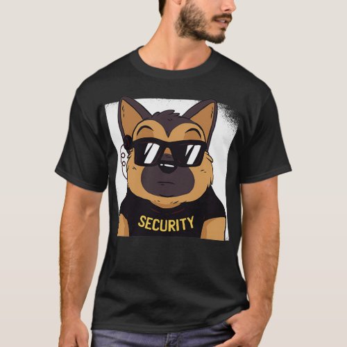 German Shepherd Funny Bouncer Security T_Shirt