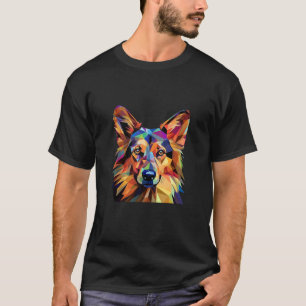 German Shepherd Funny Dog Cubism Love Mom Dad Tank