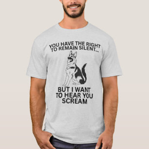 German Shepherd Funny Right to Remain Silent Parod T-Shirt