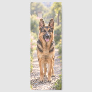 German Shepherd Garden Path Photo Bookmark
