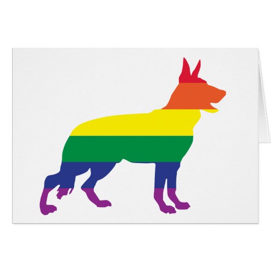 German Shepherd Gay Pride Cards (Front Horizontal)
