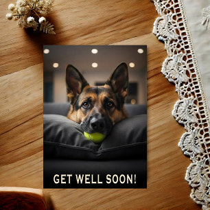 German Shepherd Get Well Postcard