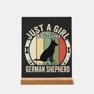 German Shepherd Girl Dog Lover Design (2)_1 Acrylic Sign