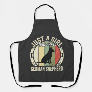 German Shepherd Girl Dog Lover Design (2)_1 Apron