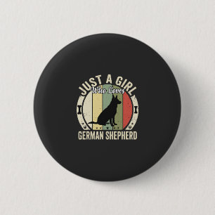 German Shepherd Girl Dog Lover Design (2)_1 Button