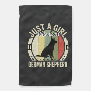 German Shepherd Girl Dog Lover Design (2)_1 Garden Flag