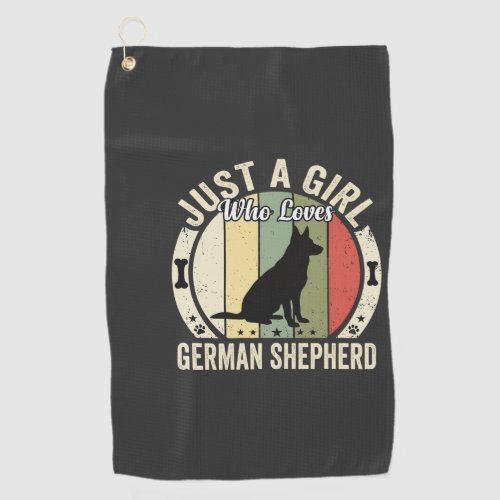 German Shepherd Girl Dog Lover Design (2)_1 Golf Towel