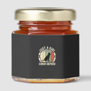 German Shepherd Girl Dog Lover Design (2)_1 Honey Jar Favors