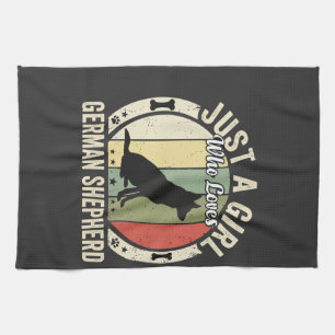 German Shepherd Girl Dog Lover Design (2)_1 Kitchen Towel